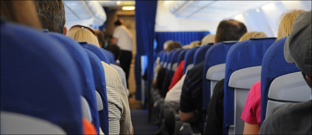 Aisle at plane