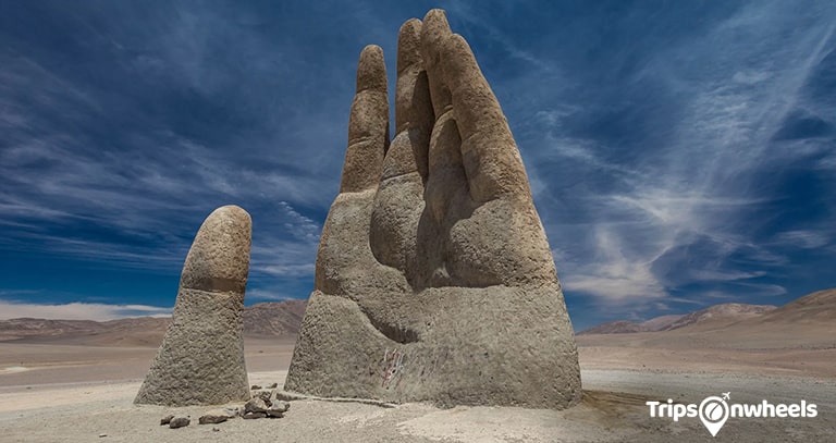 The Hand in the Desert, Chile - Tripsonwheel